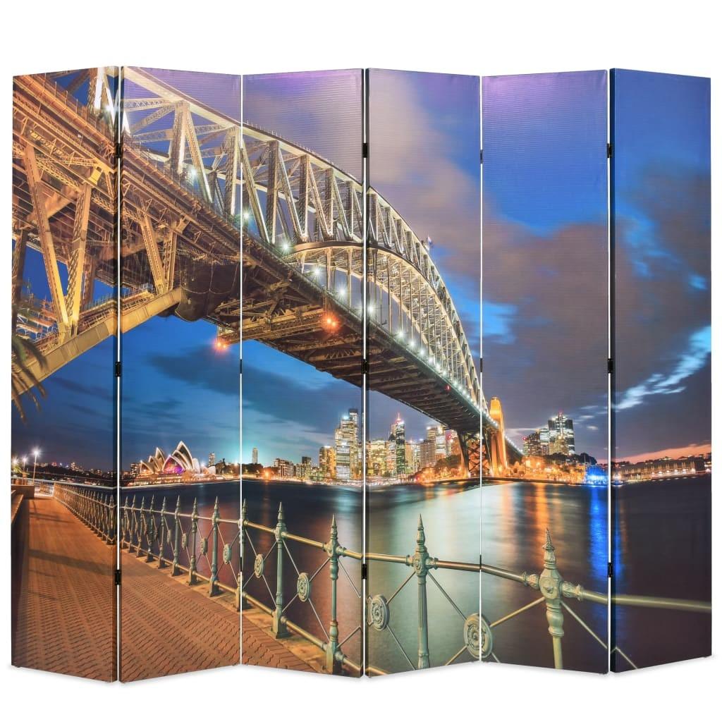 Foldbar rumdeler 228 x 170 cm Sydney Harbour Bridge