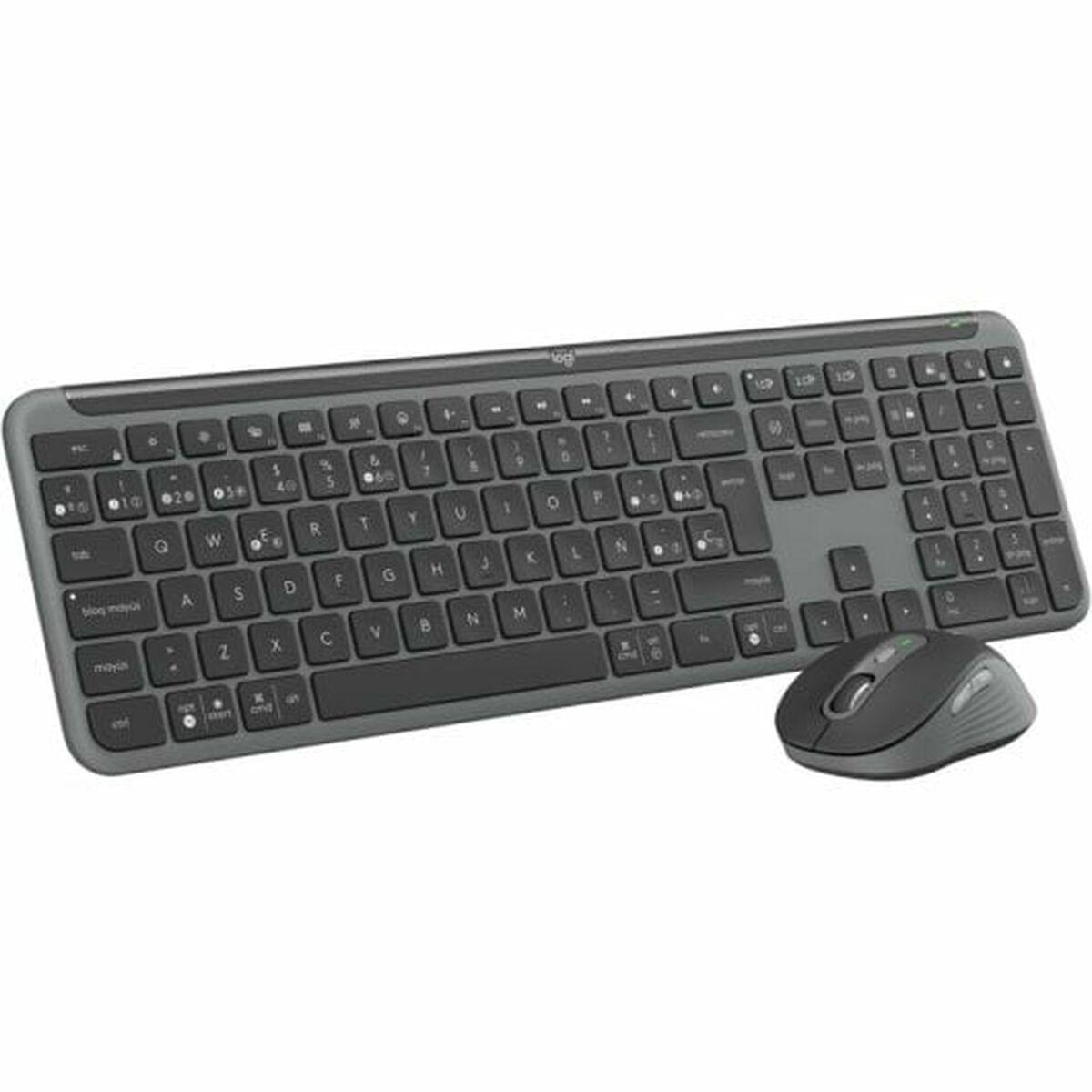Tastatur Logitech Grå Spansk qwerty QWERTY