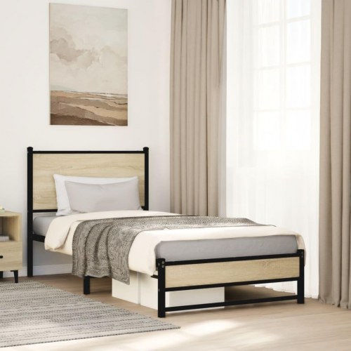 Sengeramme 75 x 190 cm i metal - sonoma-eg