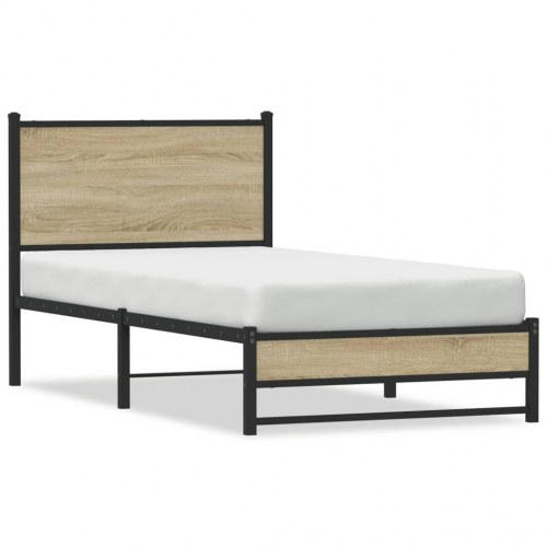 Sengeramme uden madras 80 x 200 cm i metal - sonoma-eg