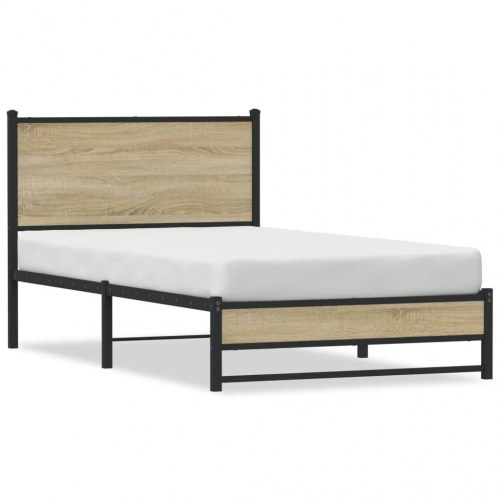 Sengeramme uden madras 100 x 190 cm i metal - sonoma-eg