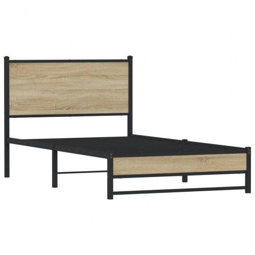Sengeramme uden madras 100 x 190 cm i metal - sonoma-eg