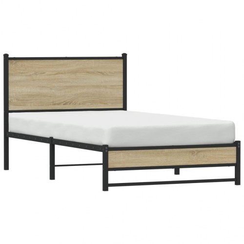 Sengeramme uden madras 100 x 190 cm i metal - sonoma-eg