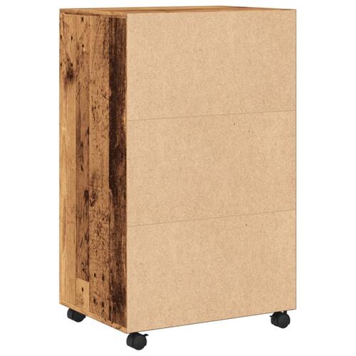 Rullebord 55x40x91 cm konstrueret træ gammelt trælook