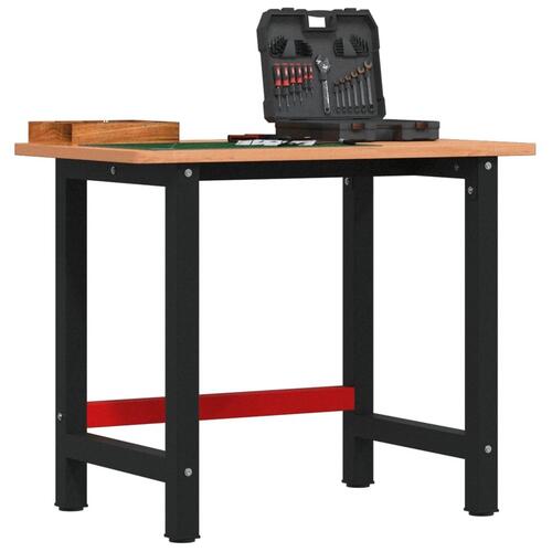 Arbejdsbænk 100x60x81,5 cm massivt bøgetræ rektangulær