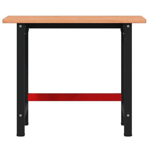 Arbejdsbænk 100x60x81,5 cm massivt bøgetræ rektangulær