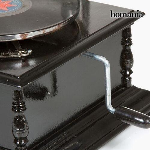 grammofon Firkantet Sort Sølv - Old Style Samling by Homania