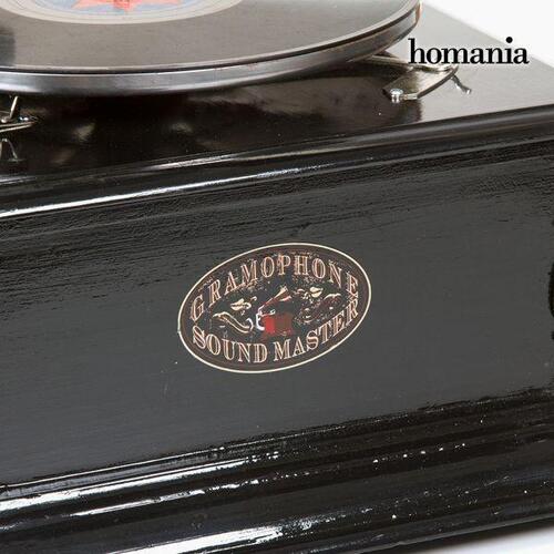 grammofon Firkantet Sort Sølv - Old Style Samling by Homania