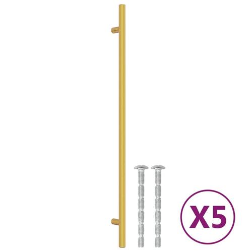 Skabshåndtag 5 stk. 320 mm rustfrit stål guldfarvet