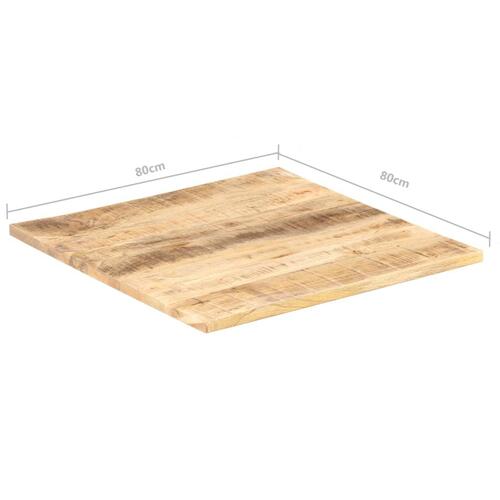 Bordplade 25-27 mm 80x80 cm massivt mangotræ
