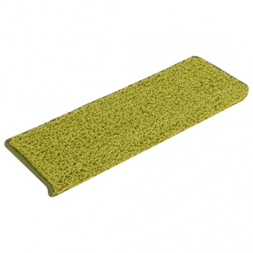 Trappemåtter 15 stk. - 65×21×4 cm - grønne, rektangulær kant