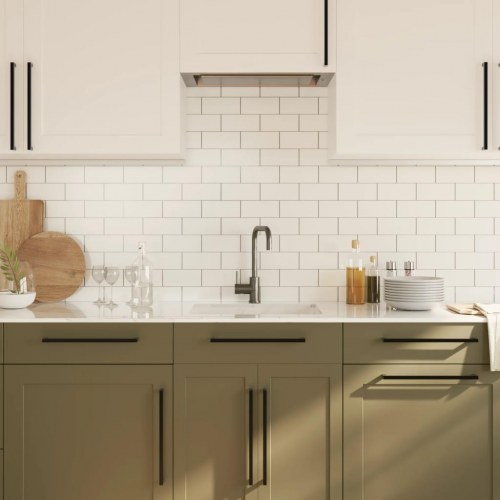 Skabshåndtag 10 stk. 320 mm rustfrit stål sort