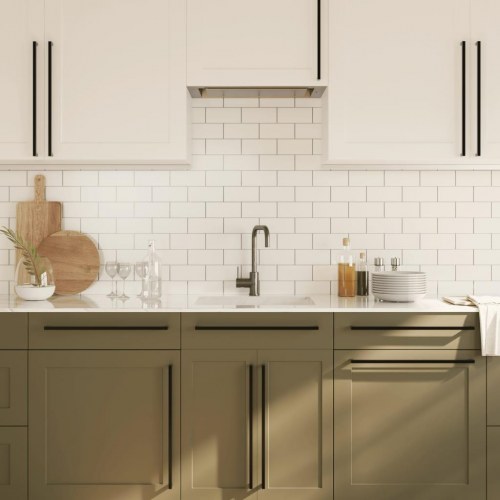 Skabshåndtag 5 stk. 480 mm rustfrit stål sort