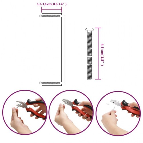 Skabshåndtag 5 stk. 480 mm rustfrit stål sort