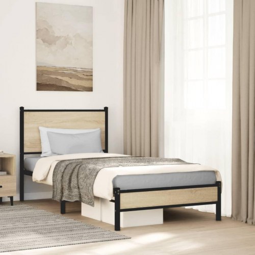 Sengeramme 75x190 cm i metal - sonoma-eg