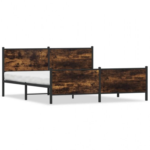 Sengeramme uden madras 183 x 213 cm - røget egetræsfarve