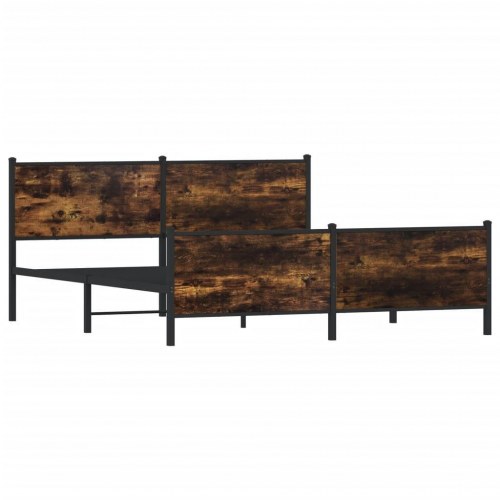 Sengeramme uden madras 183 x 213 cm - røget egetræsfarve