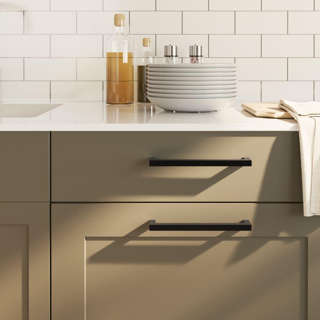 Skabshåndtag 20 stk. 192 mm rustfrit stål sort billede