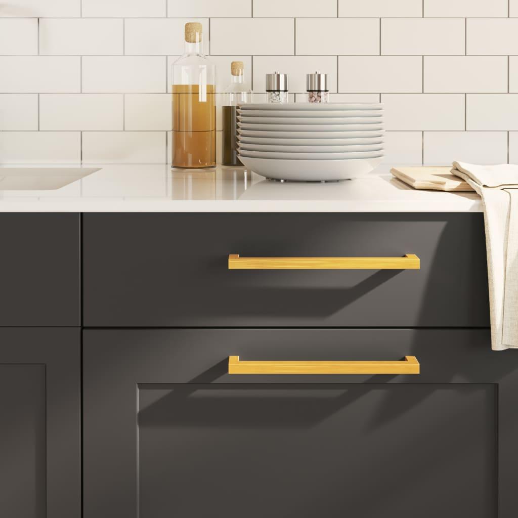 Skabshåndtag 20 stk. 224 mm rustfrit stål guldfarvet billede