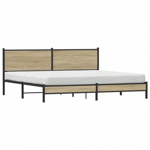 Sengeramme 200 x 200 cm i metal - sonoma-eg