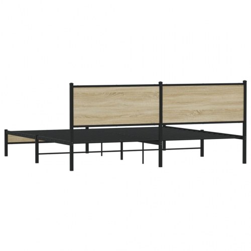 Sengeramme 200 x 200 cm i metal - sonoma-eg