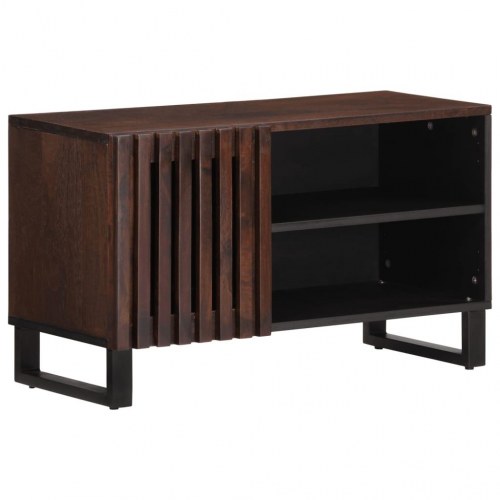 Tv-bord 80x34x46 cm massivt mangotræ brun