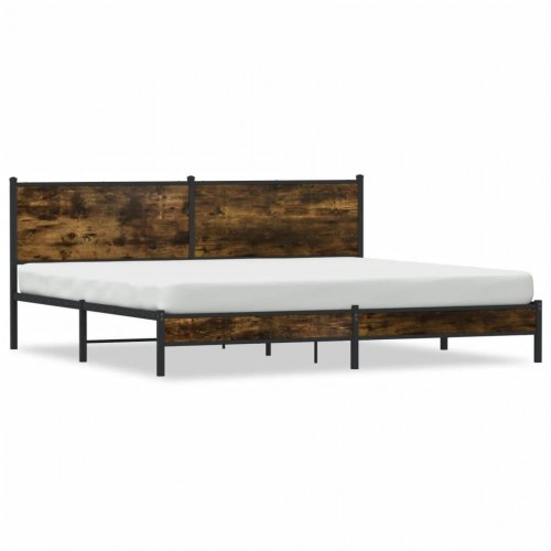 Sengeramme 200 x 200 cm - røget egetræsfarve