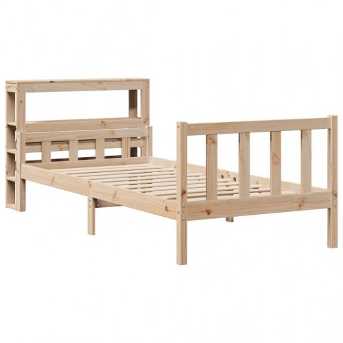Sengeramme uden madras 75x190 cm massivt fyrretræ