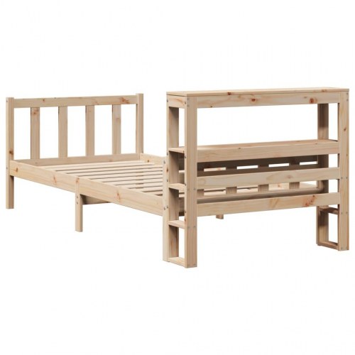 Sengeramme uden madras 75x190 cm massivt fyrretræ