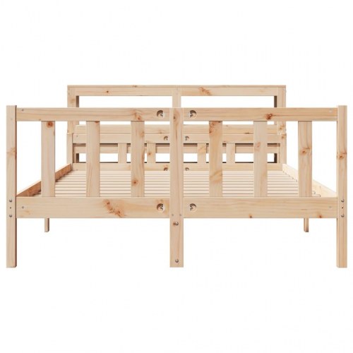 Sengeramme uden madras 150x200 cm massivt fyrretræ