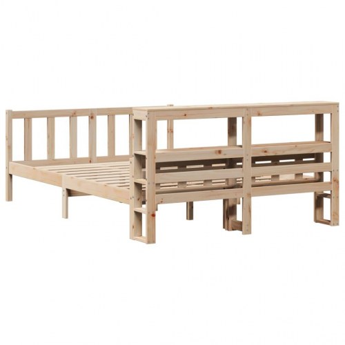 Sengeramme uden madras 150x200 cm massivt fyrretræ