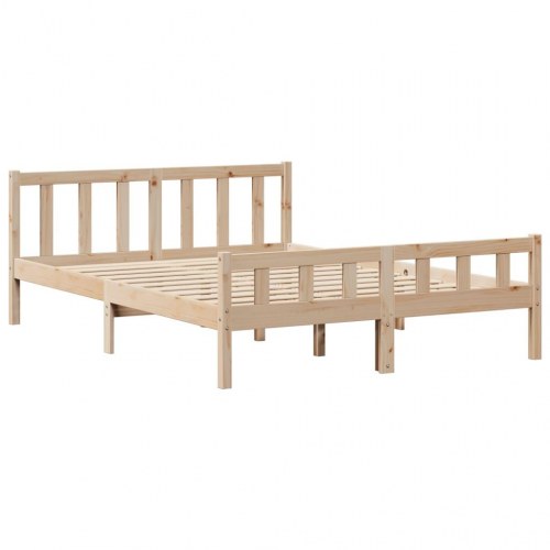Sengeramme uden madras 150x200 cm massivt fyrretræ