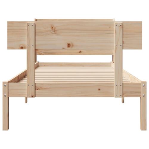 Sengeramme uden madras 100x200 cm massivt fyrretræ