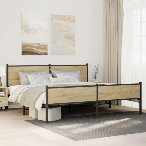 Sengeramme 200x200 cm - sonoma-eg