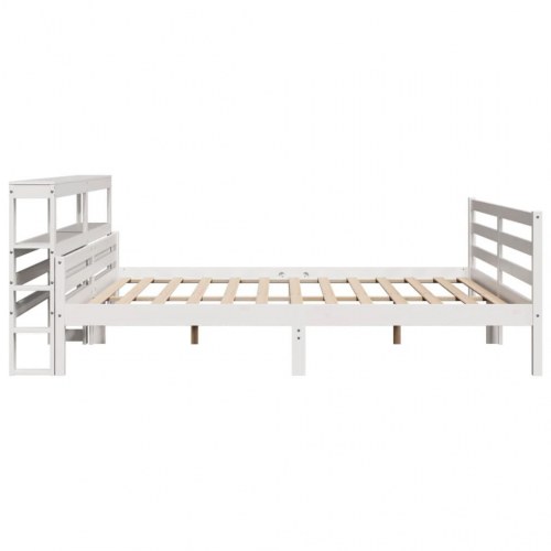 Sengeramme med hovedgærde uden madras Hvid 180x200 cm
