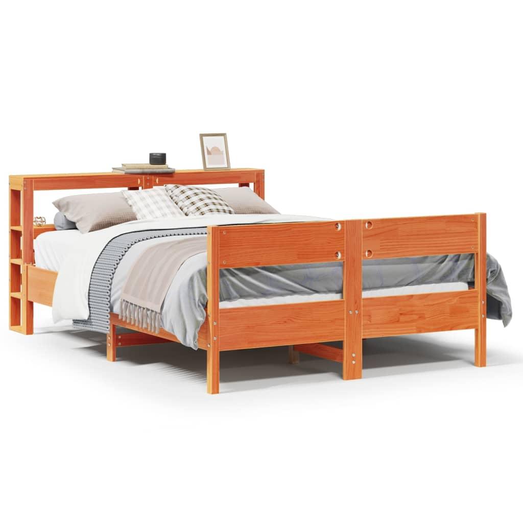 Sengeramme Uden Madras 120x200 Cm Massivt Fyrretræ Gyldenbrun
