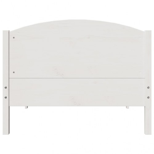 Sengeramme med hovedgærde og hylder 75 x 190 cm - hvid
