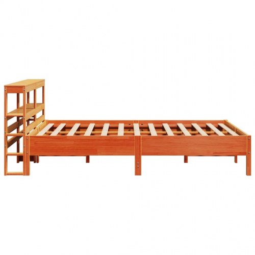 Sengeramme uden madras 135x190 cm i massivt fyrretræ - brun