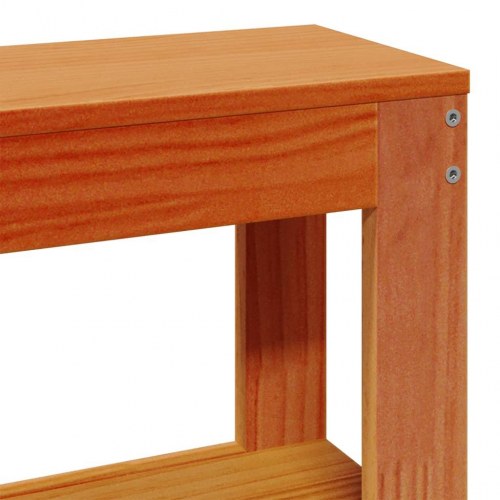 Sengeramme uden madras 135x190 cm i massivt fyrretræ - brun