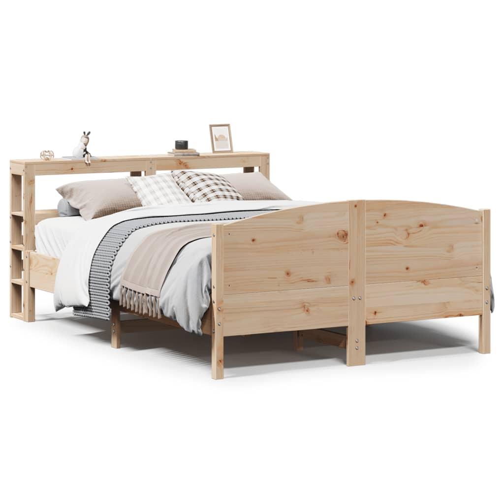 Sengeramme Uden Madras Massivt Fyrretræ - Naturfarvet / 150 x 200 cm