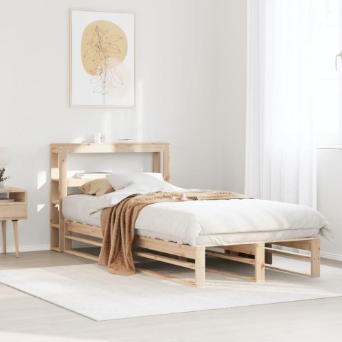 Sengeramme uden madras 90 x 190 cm i massivt fyrretræ