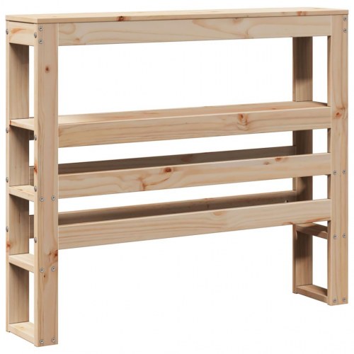 Sengeramme 90x200 cm i massivt fyrretræ med hyldegavl