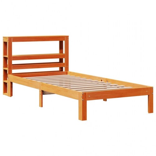 Sengeramme 100 x 200 cm i massivt fyrretræ - gyldenbrun