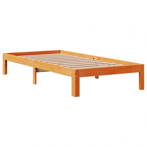 Sengeramme 100 x 200 cm i massivt fyrretræ - gyldenbrun