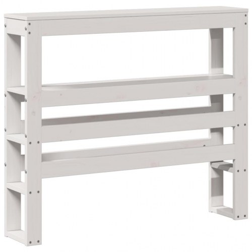 Sengeramme med sengegavl 75 x 190 cm i massivt fyrretræ - hvid