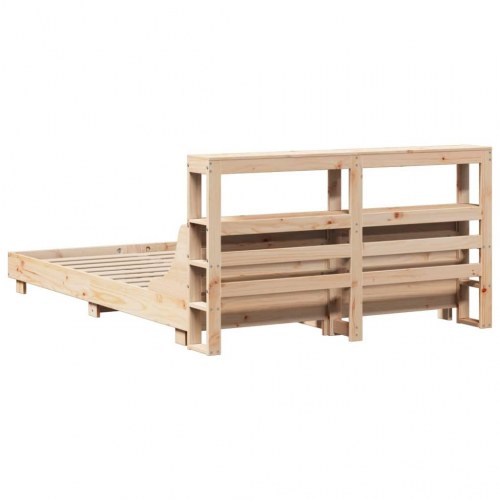 Sengeramme uden madras 120x200 cm massivt fyrretræ