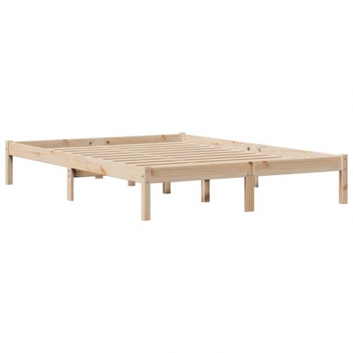 Sengeramme uden madras 140x200 cm massivt fyrretræ