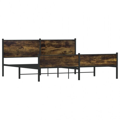 Sengeramme 200x200 cm i metal - røget egetræsfarve