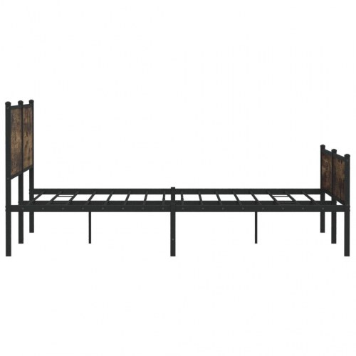 Sengeramme 200x200 cm i metal - røget egetræsfarve