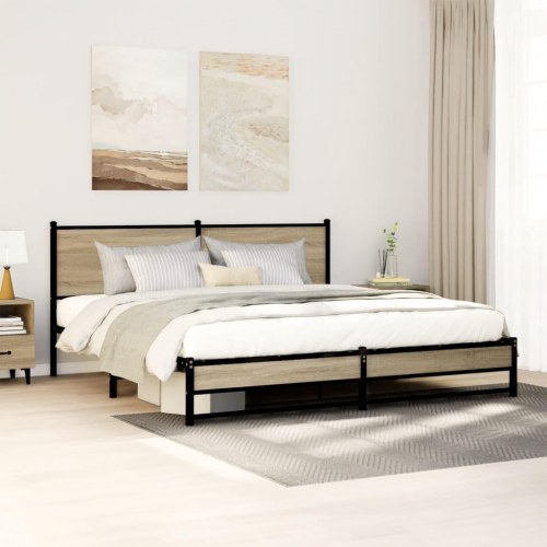 Sengeramme 183 x 213 cm i metal - sonoma-eg
